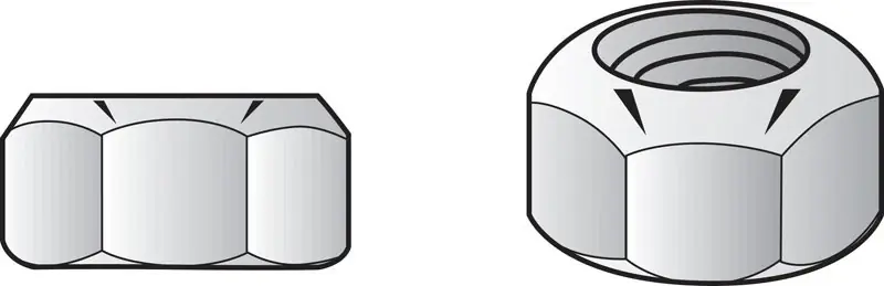 10 In. Zinc-plated Steel Uss Nylon Lock Nut 1 Pk