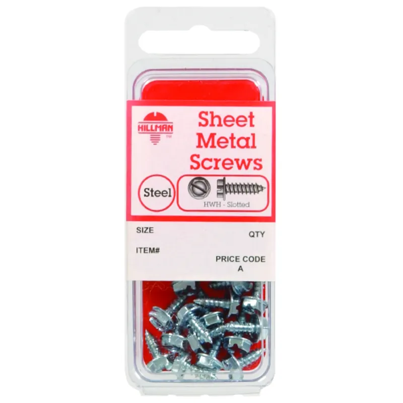 No. 14 Ga. X 3/4 In. L Slotted Hex Head Sheet Metal Screws 1 Pk