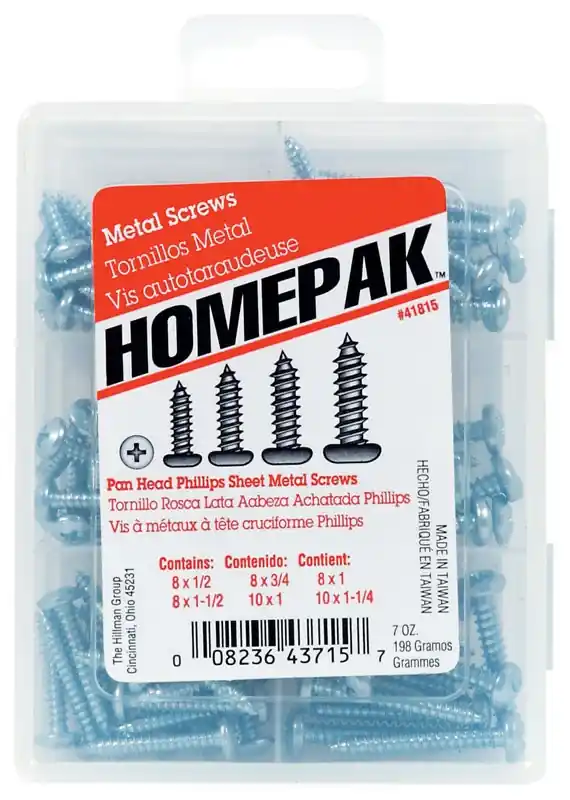 Homepak No. 14 Ga. Phillips Pan Head Sheet Metal Screw Assortment 1 Pk