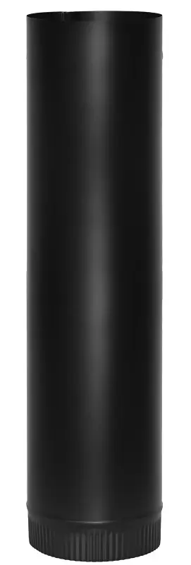 Stove Pipe, Black, 24 Gauge, 5 X 24 In.