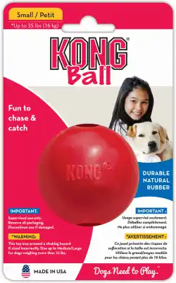 Classic Rubber Ball Dog Toy, Small 4" Durable Fetching Ball