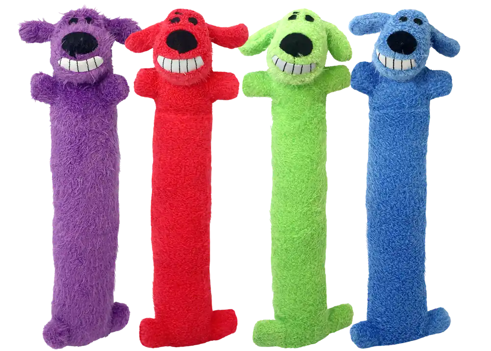 Loofa For Dog Assorted Plush Squeaker Dog Toy Large 1 Pk