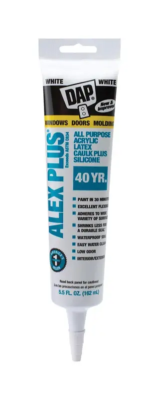 Alex Plus Acrylic Latex Caulk, White, 5.5-oz.