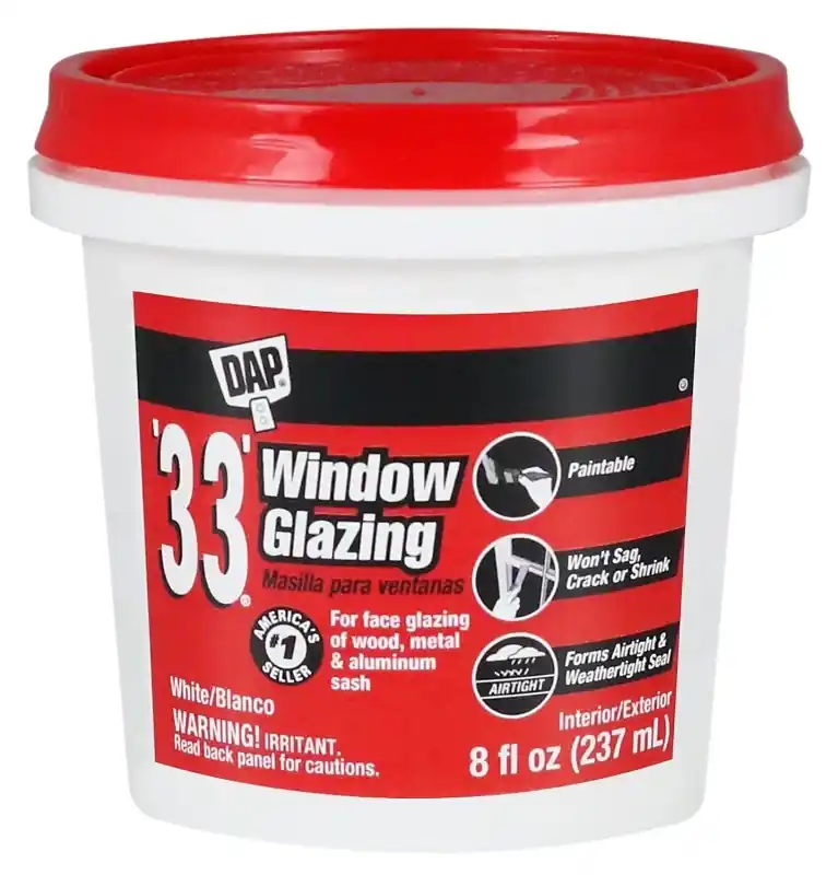 33 Window Glazing Compound, White, 1/2-pt.