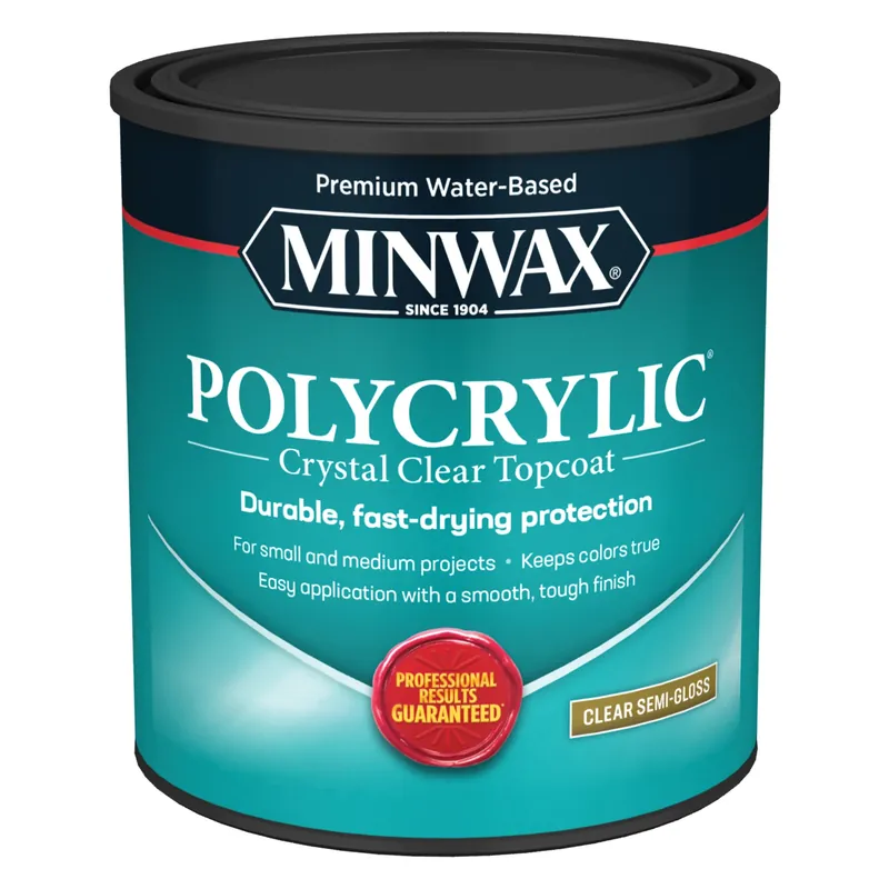 Polycrylic Semi-gloss Clear Acrylic/urethane Blend Topcoat, Qt.