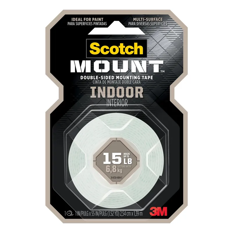 Indoor Double-sided Mounting Tape, 1 X 55 In.