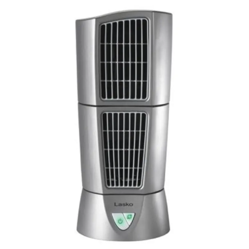 4910 14 In. 3-speed Oscillating Desktop Wind Tower Fan, Platinum
