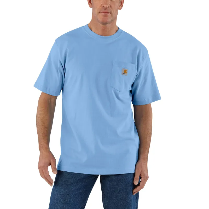 Loose Fit Heavyweight Short-sleeve Pocket T-shirt, 2xl, Skystone Heather