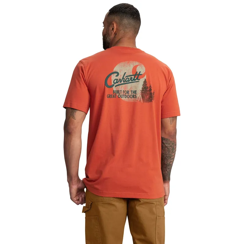 Relaxed Fit Lightweight Short-sleeve Pocket Camp Graphic T-shirt