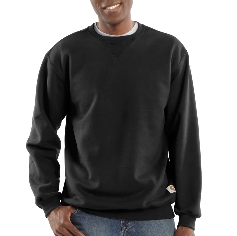 Men‘s Loose Fit Midweight Crewneck Sweatshirt, Black, 2xl Tall