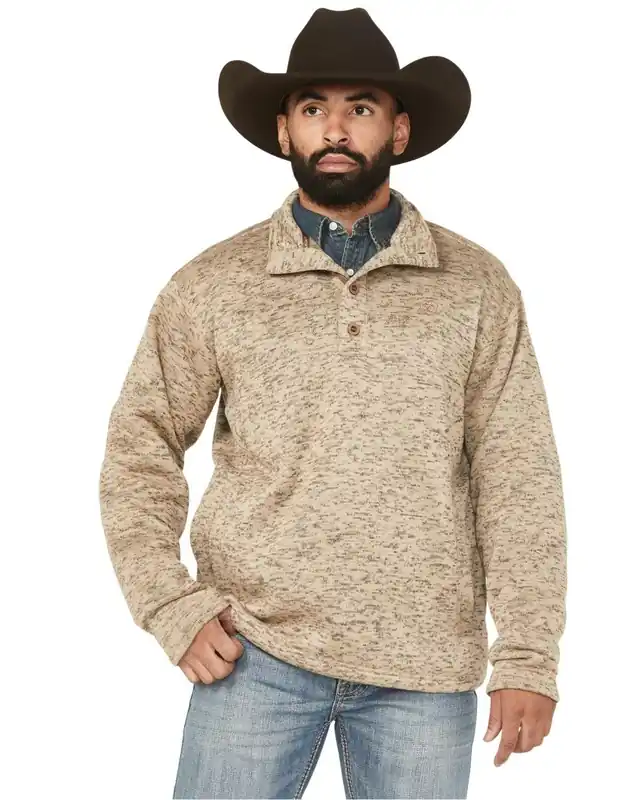Mns Caldwell 1/4 Button Beige