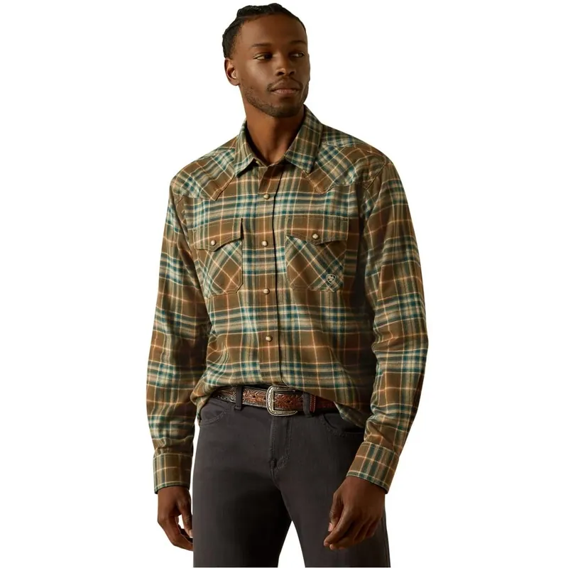 Mns Henry Retro Fit Shirt Grn