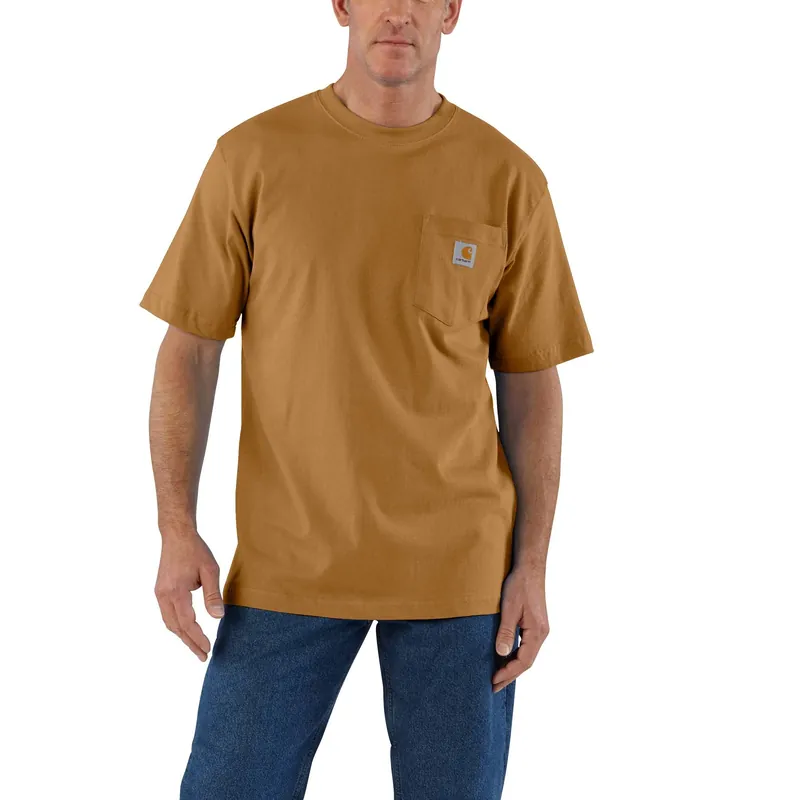 Men‘s Workwear Pocket T-shirt K87, Brown, X-large Tall