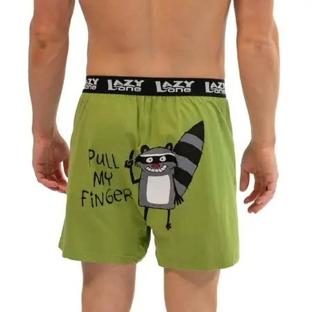 Lazyone Funny Animal Boxers Humorous Underwear Pull My Finger