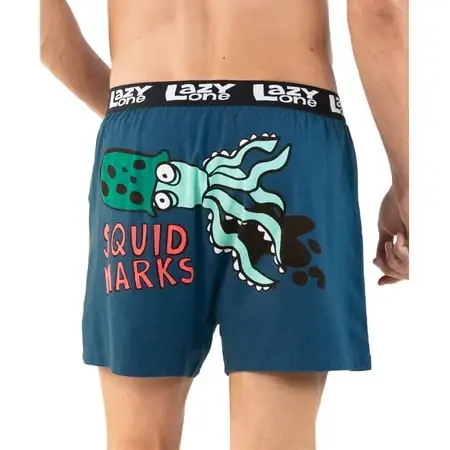 Funny Animal Boxers For Men - Humorous Squid Marks Design