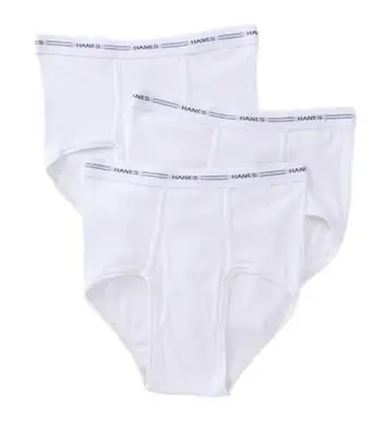 2252p3 Men White Briefs 3 Pack Small White