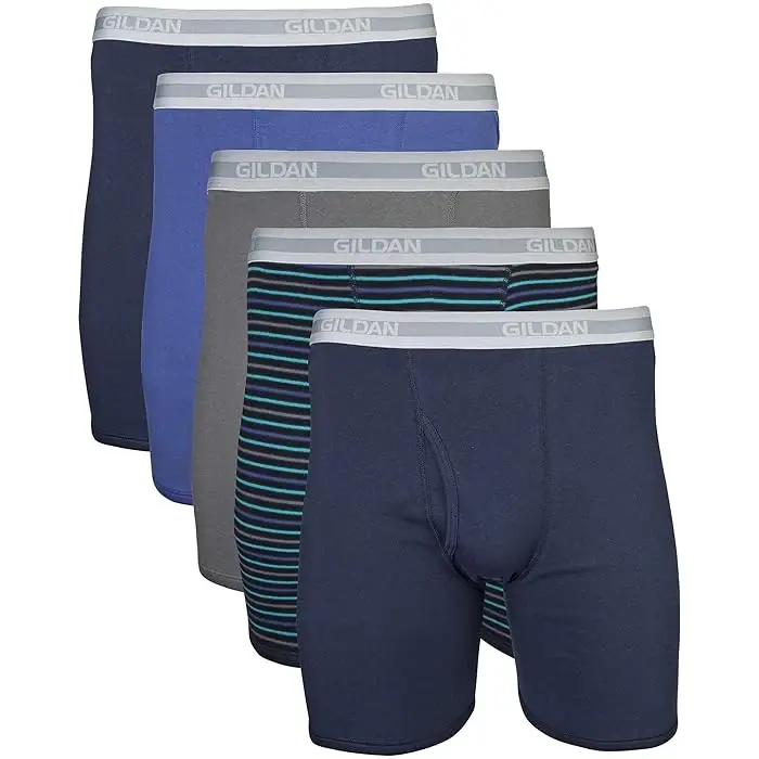 Adult Men S Regular Leg Boxer Briefs 5-pack Sizes S-2xl 6 Inseam