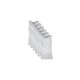 Men‘s Cotton A-shirt 6-pack White X-large