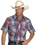 Wrangler Men‘s Short Sleeve Plaid And Stripe Western Shirts, Xx-large