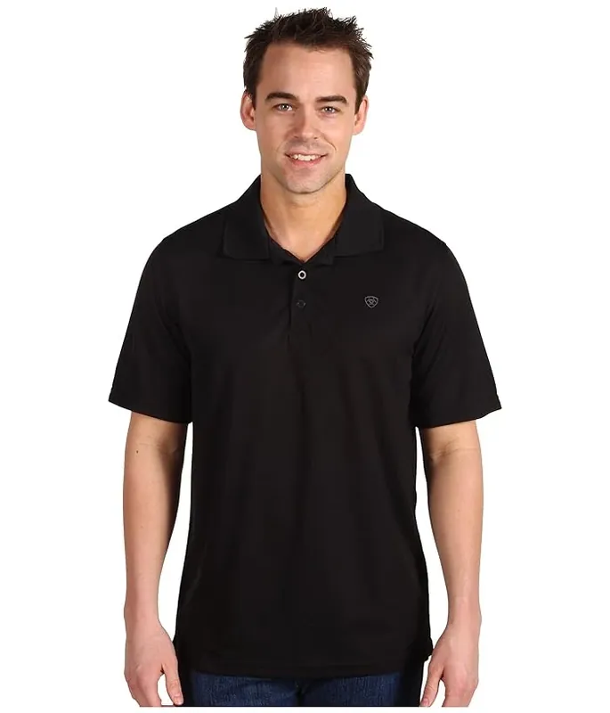 Men‘s Tek Polo Shirt, Black, Xx-large, Short Sleeve Pullover