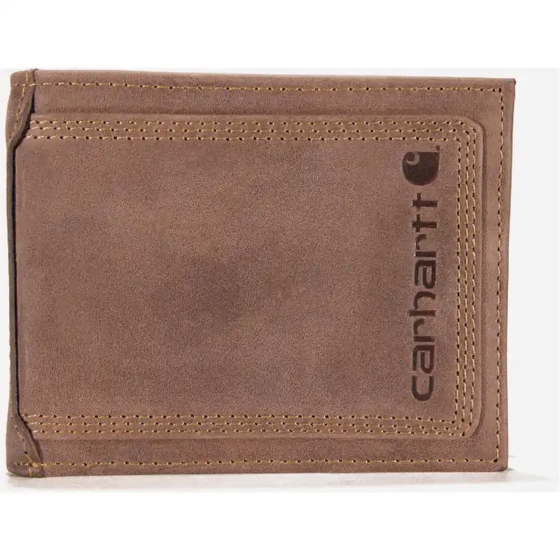 Leather Triple Stitched Passcase Wallet - Brown, Os Detroit Model
