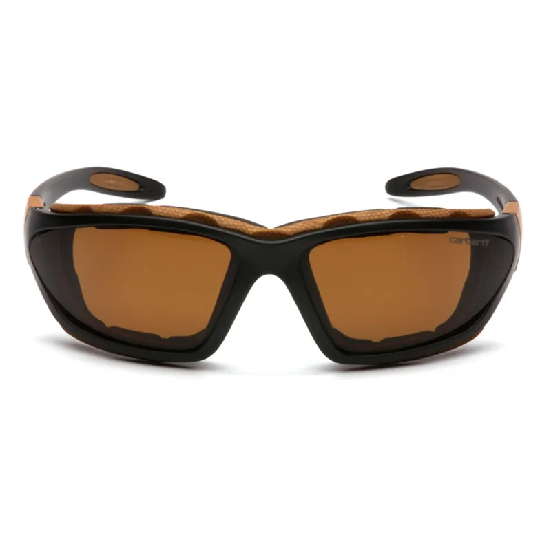Carthage Safety Glasses, Bronze Lens/black & Tan Frame