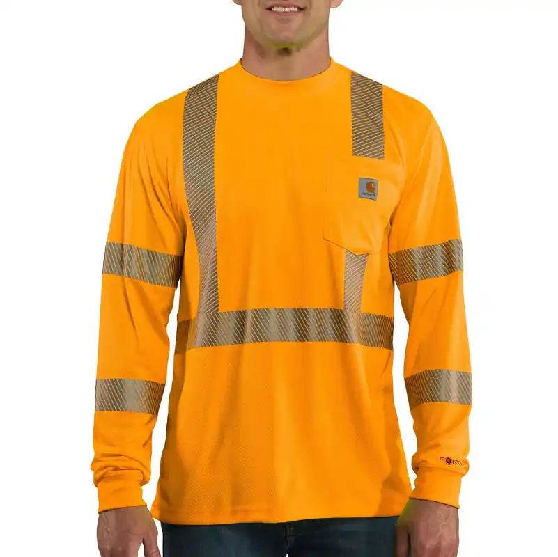 Men‘s High-visibility Force Long-sleeve Class 3 T-shirt, Brite Orange, Xl