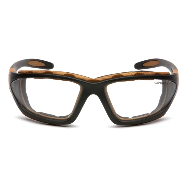 Carthage Safety Glasses, Clear Lens/black & Tan Frame