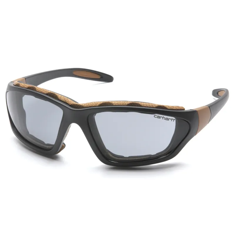 Carthage Safety Glasses, Gray Lens/black & Tan Frame