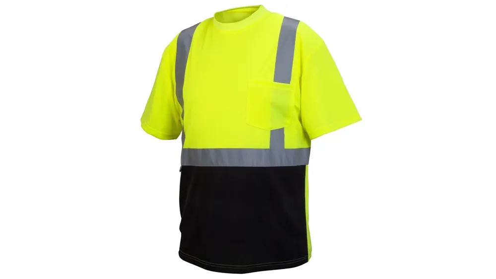 Safety Rts2110bm Hi-vis Lime T-shirt With Black Bottom - Medium Size