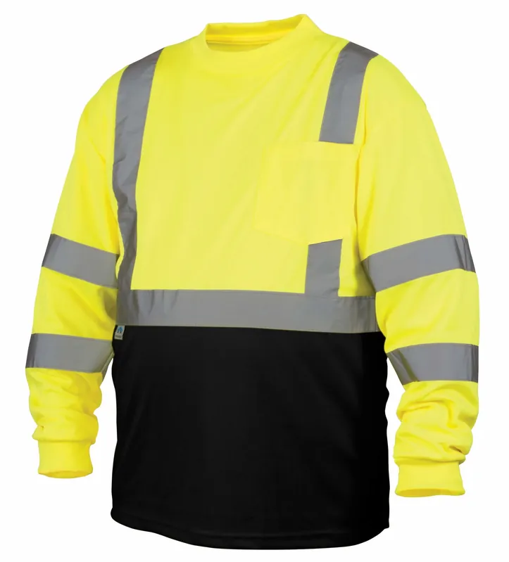 Hi Vis Lime Ls Blk Btm Xl