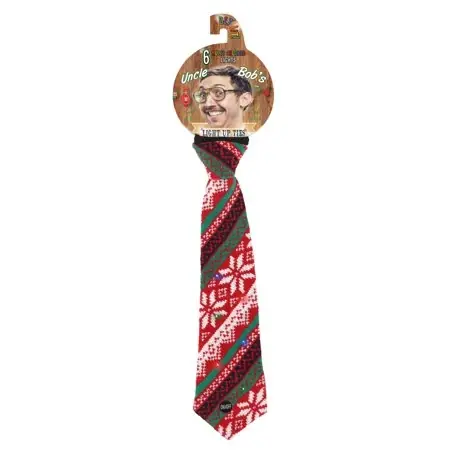 Ugly Knitted Red Tie For Holiday Parties And Festive Occasions