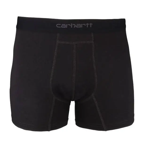 Carhartt Men‘s 5 Inch Basic Cotton-poly Boxer Brief 2-pack - Xxl - Black