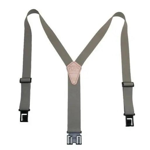Men‘s Elastic Hook End 1 1/2 Inch Regular Clip-on Suspenders - Black
