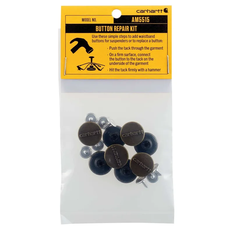 Antique Brass Button Kit For Suspenders - 24 Packs Of 8 Metal Buttons
