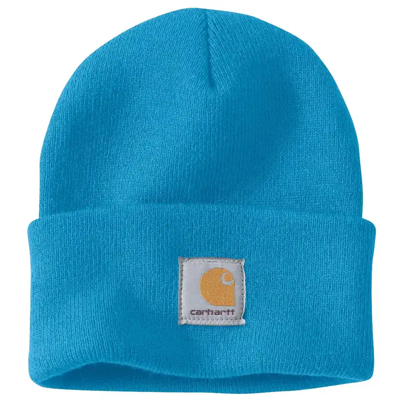 Men‘s Knit Cuffed Beanie - 100% Acrylic, Atomic Blue, Model A18