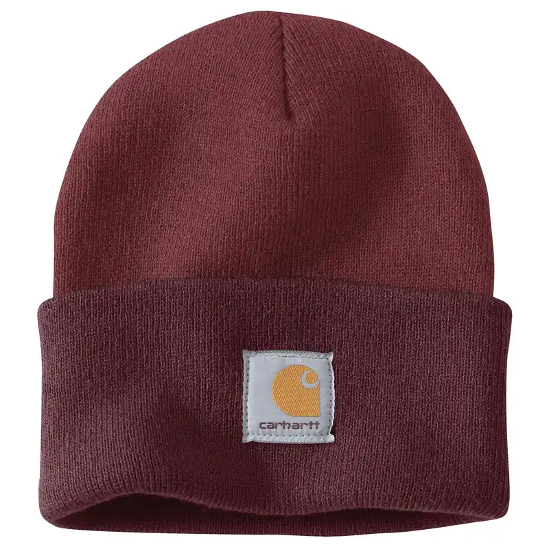 Men‘s Knit Cuffed Two-tone Beanie - 100% Acrylic, Stretchable, Sable Color