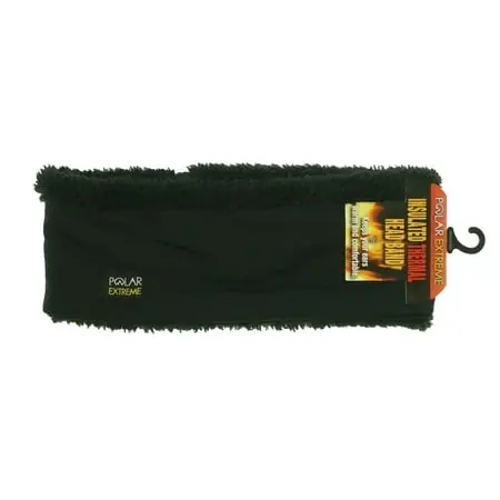 Insulated Thermal Headband Black One Size For Ultimate Warmth