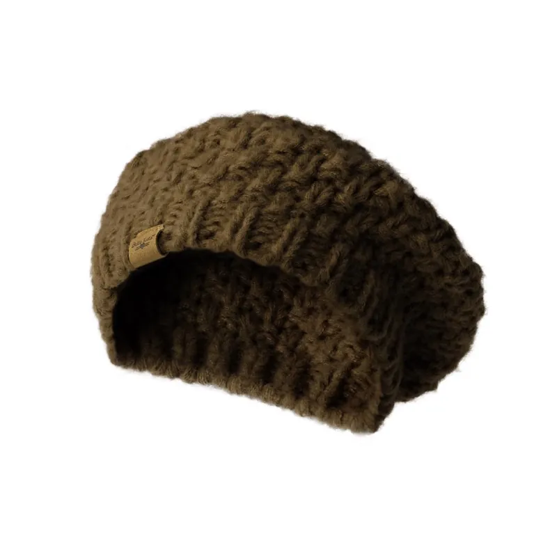 Everyday Beret Beanie Chestnut One Size Fits Most - Versatile Crochet Hat