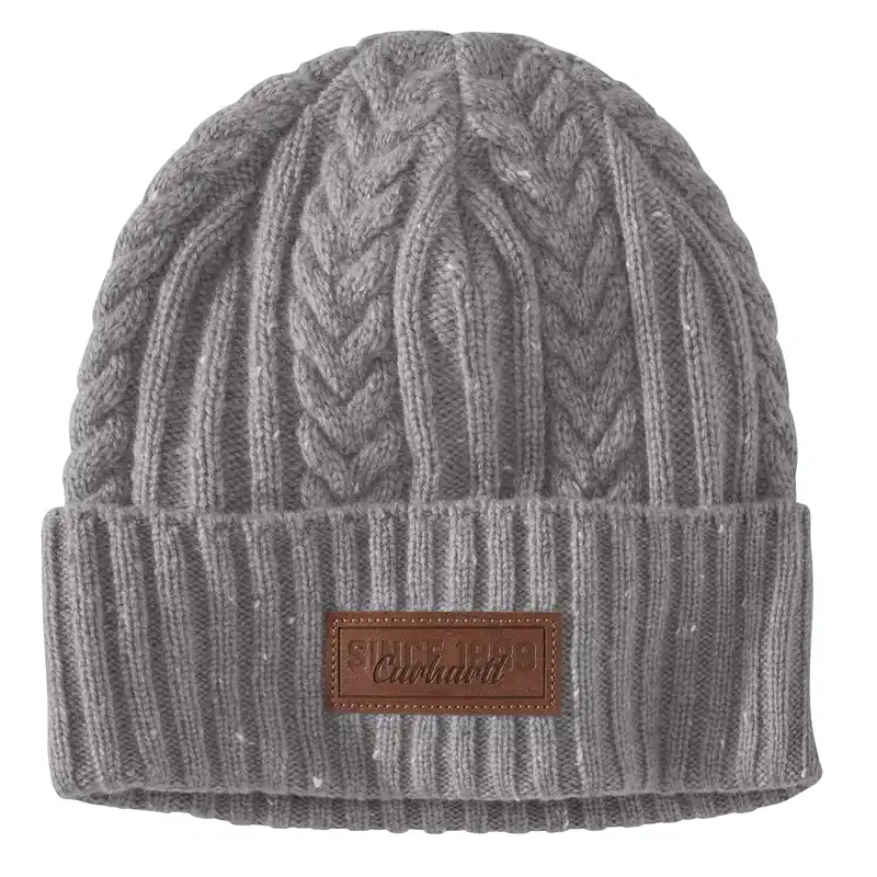 Women‘s Rib Knit Fisherman Beanie In Asphalt Nep - Model Ah5561-w