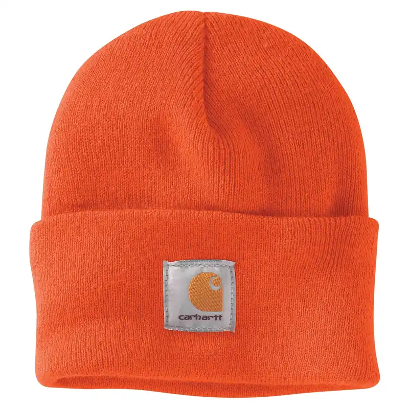 Watch Hat, Acrylic, Bright Orange