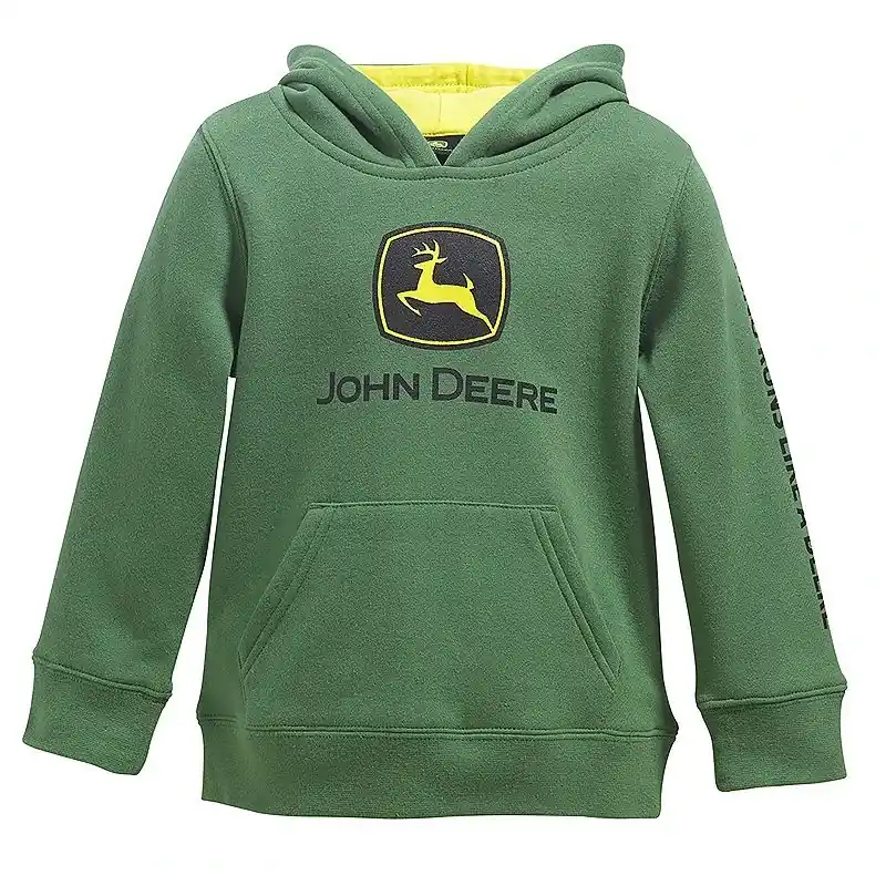 Logo Hoodie For Toddler Boys, Size 4t, Green Color