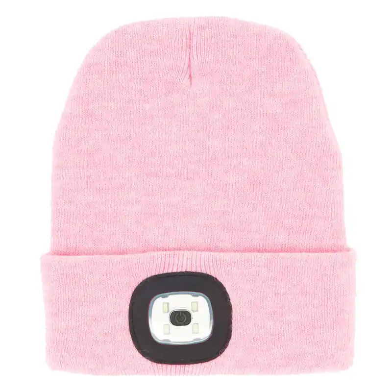 Rechargeable Led Beanie Cap - Pink - One Size Fits Most