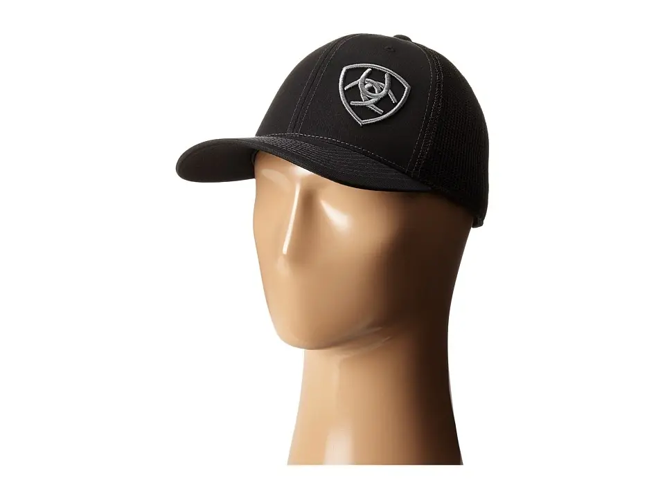 Men‘s Offset Logo Flex Fit Baseball Cap, Black, Model 1597801
