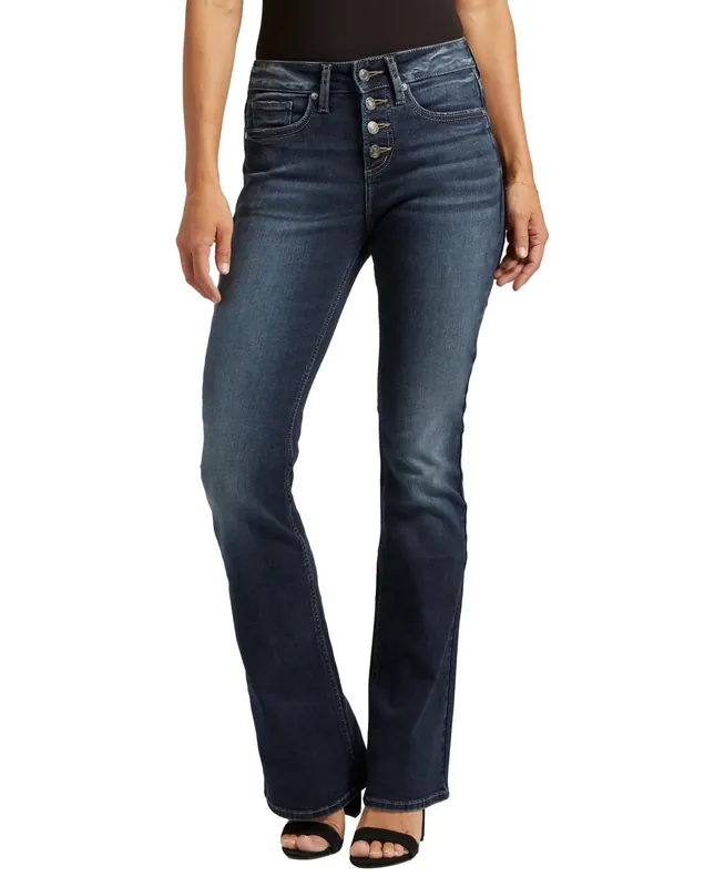 Suki Mid Rise Bootcut Jeans, Indigo, Size 26 X 31