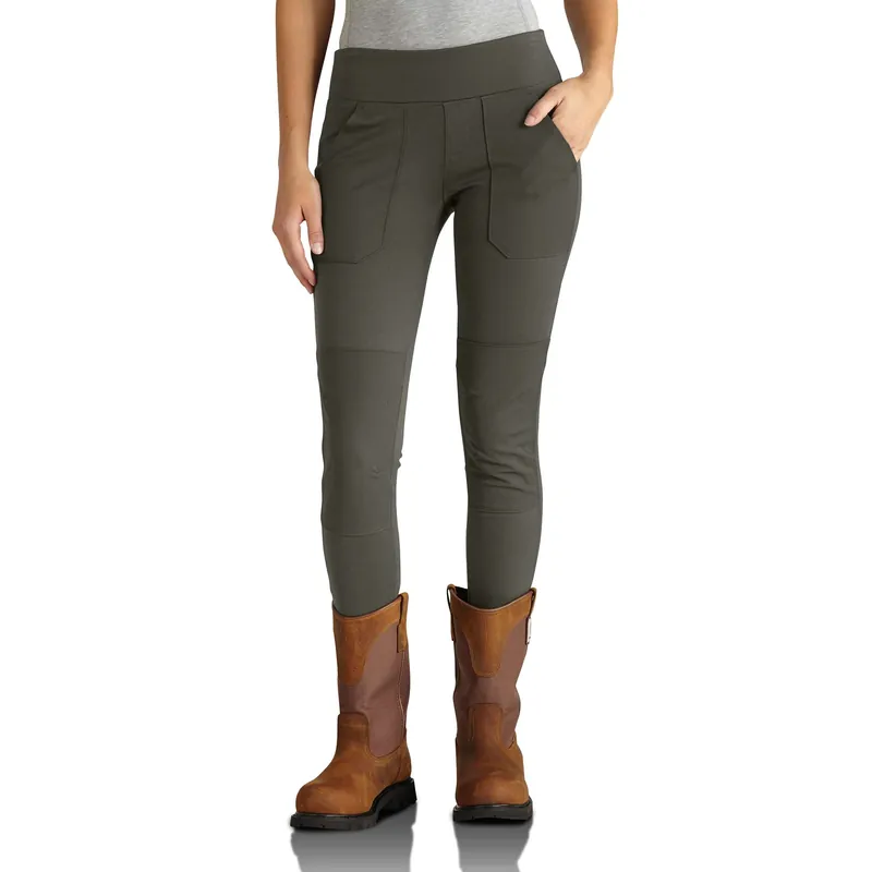 Women‘s Force Fitted Midweight Utility Legging, Oyster Gray, Size Xs