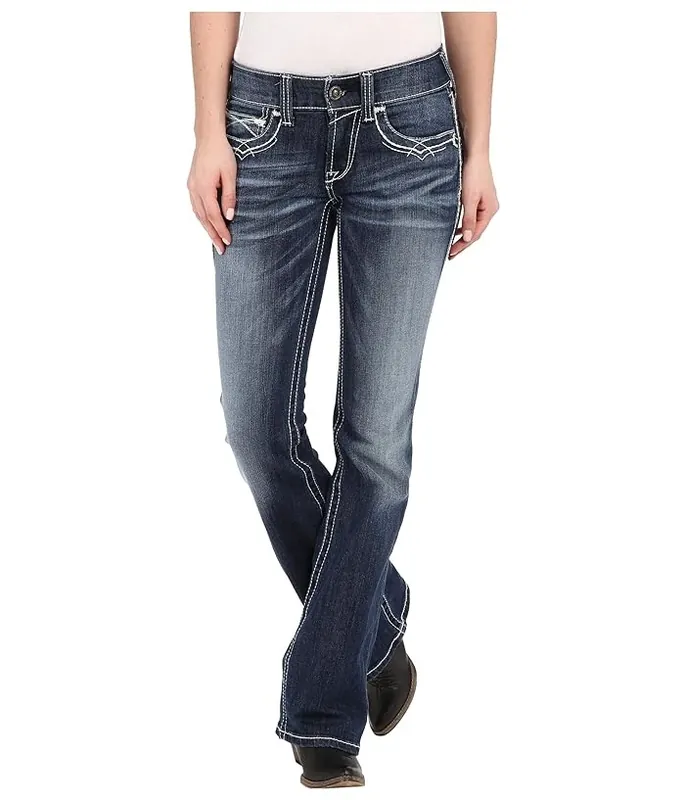 R.e.a.l. Women‘s Boot Cut Entwined Jeans - Marine Color