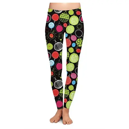 Two Left Feet Women‘s Holiday Leggings, All Decked Out, Size L/xl