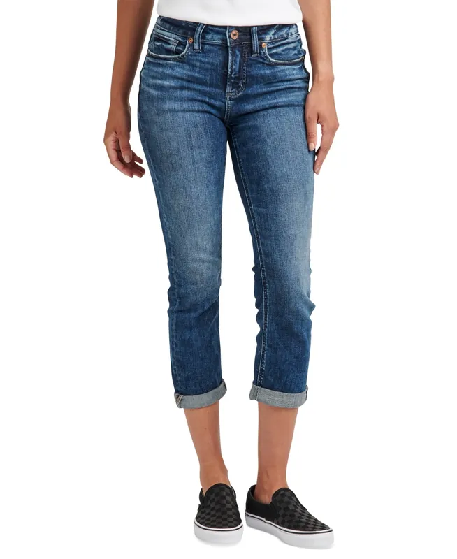 Women‘s Suki Straight Leg Capri Jeans In Indigo, Size 33
