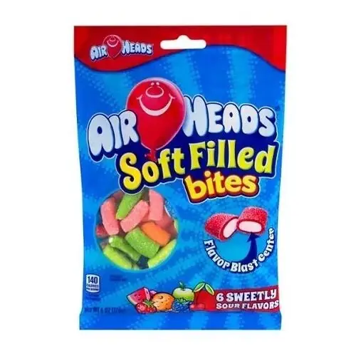 Airheads Soft Filled Bites Chewy Candy, 6 Ounces, Perfect For Sharing